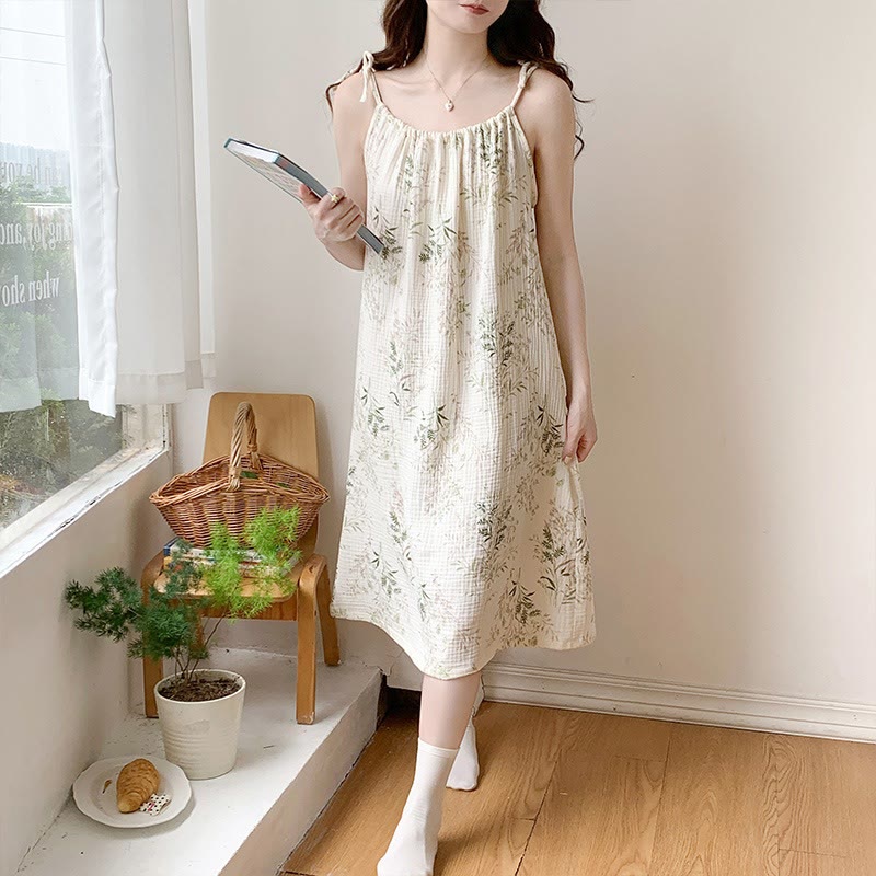 Ownkoti Fresh Country Leaf Cotton Camisole Nightgown - image 4