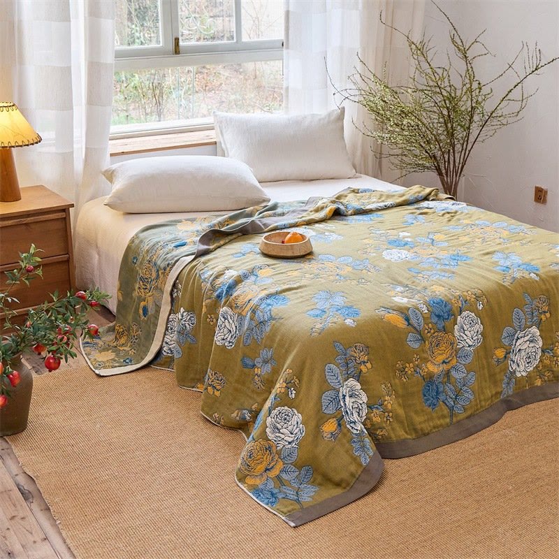 Ownkoti Rose Jacquard Pure Cotton Quilt Blanket - image 2