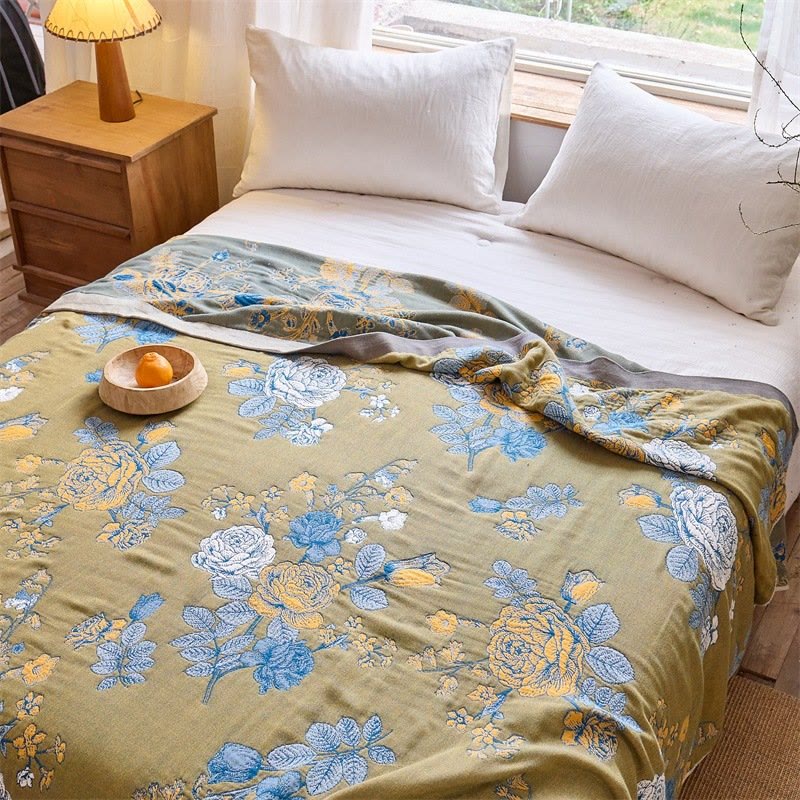 Ownkoti Rose Jacquard Pure Cotton Quilt Blanket - Queen - image 0