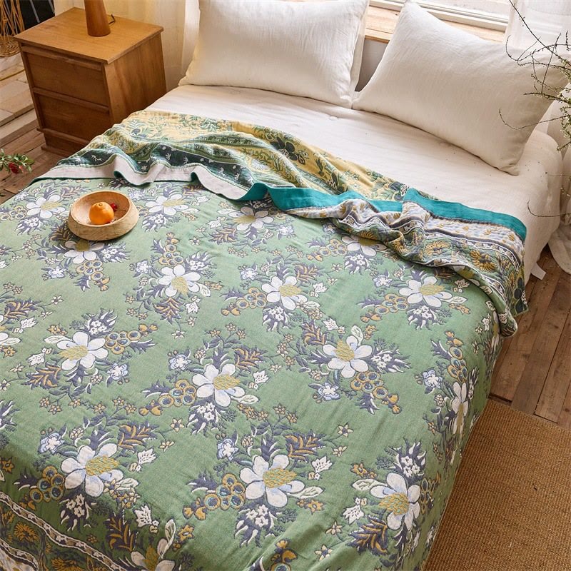 Ownkoti Wildflower Meadow Pure Cotton Quilt Blanket - Queen - image 0