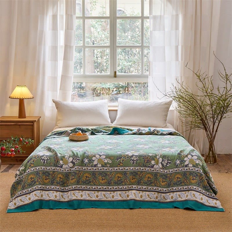 Ownkoti Wildflower Meadow Pure Cotton Quilt Blanket - image 1
