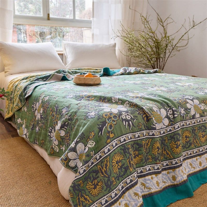 Ownkoti Wildflower Meadow Pure Cotton Quilt Blanket - image 3