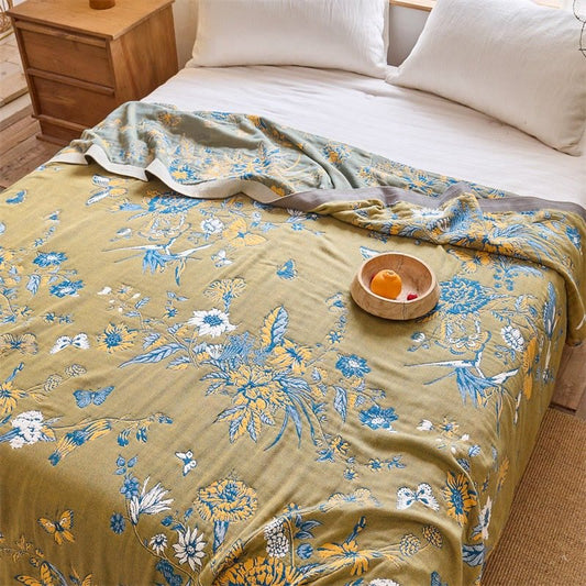 Ownkoti Butterfly & Floral Pure Cotton Quilt Blanket - Queen - image 0
