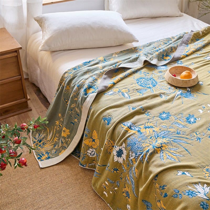 Ownkoti Butterfly & Floral Pure Cotton Quilt Blanket - image 3