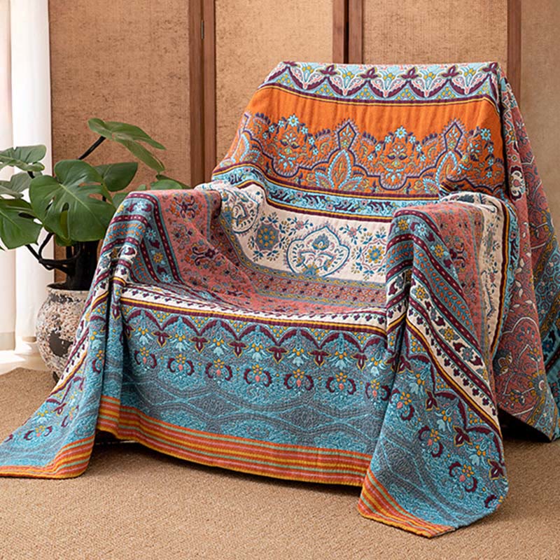 Ownkoti Retro Stripe Pattern Cotton Quilt Blanket - image 2