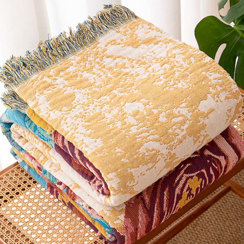 Ownkoti Rose Cotton Gauze Tassel Quilt Blanket - image 4