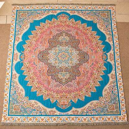 Ownkoti Vintage Pattern Cotton Gauze Tassel Quilt Blanket - image 5