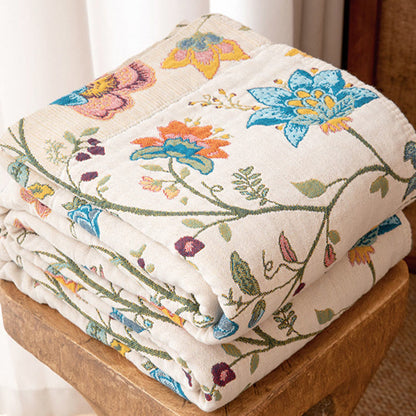 Ownkoti Floral Garden Cotton Gauze Quilt Blanket - image 3