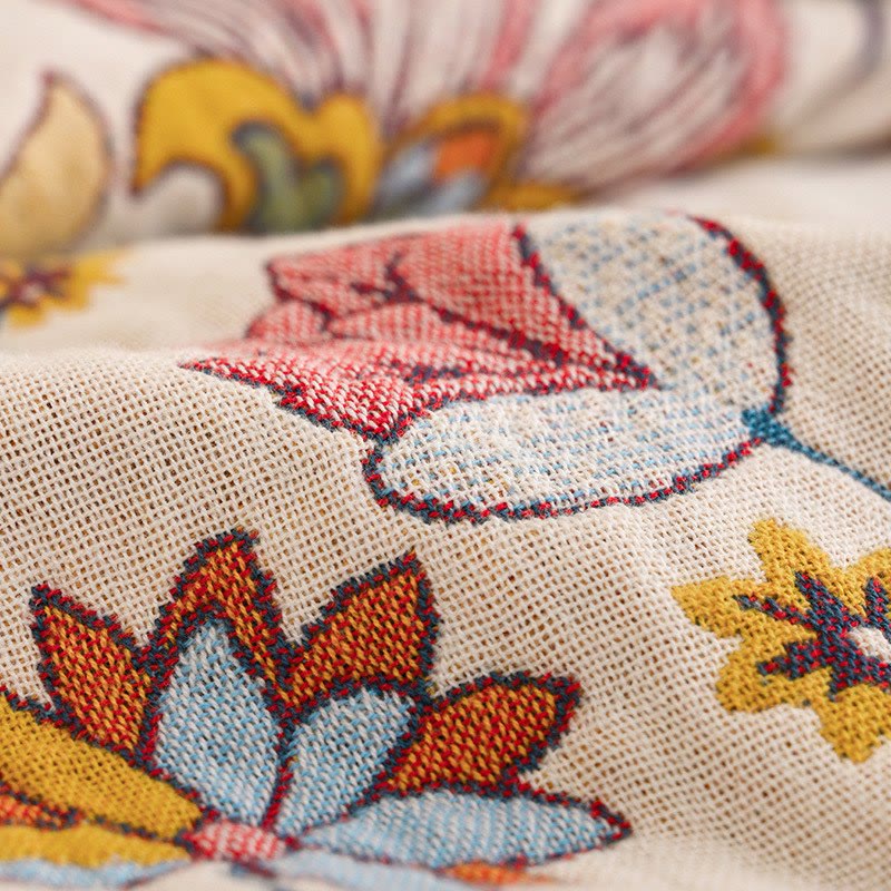 Ownkoti Reversible Floral Cotton Gauze Quilt Blanket - image 5