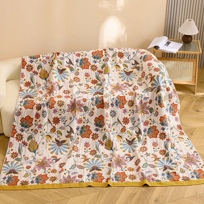Ownkoti Reversible Floral Cotton Gauze Quilt Blanket - image 4
