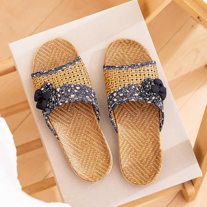 Ownkoti Floral Rattan Straw Slides House Slippers - image 15