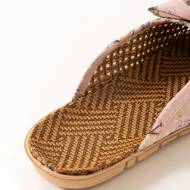 Ownkoti  Vintage Floral Rattan Lightweight Slippers  - image 10