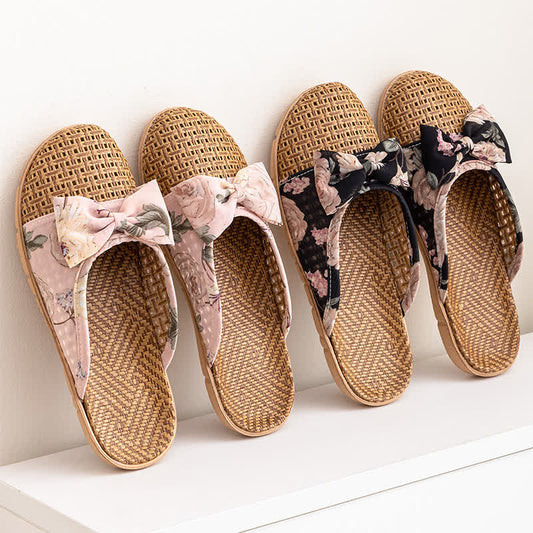 Ownkoti  Vintage Floral Rattan Lightweight Slippers  - image 0