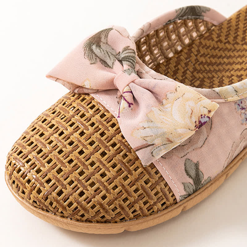 Ownkoti  Vintage Floral Rattan Lightweight Slippers  - image 9