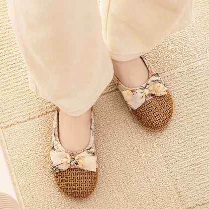 Ownkoti  Vintage Floral Rattan Lightweight Slippers  - image 5