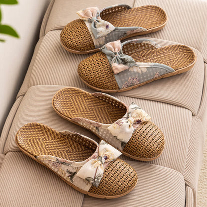 Ownkoti  Vintage Floral Rattan Lightweight Slippers  - image 3