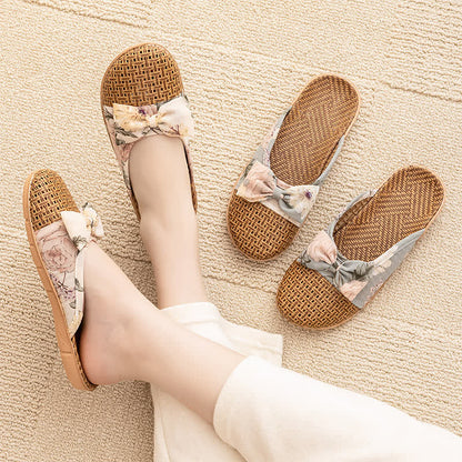 Ownkoti  Vintage Floral Rattan Lightweight Slippers  - image 2