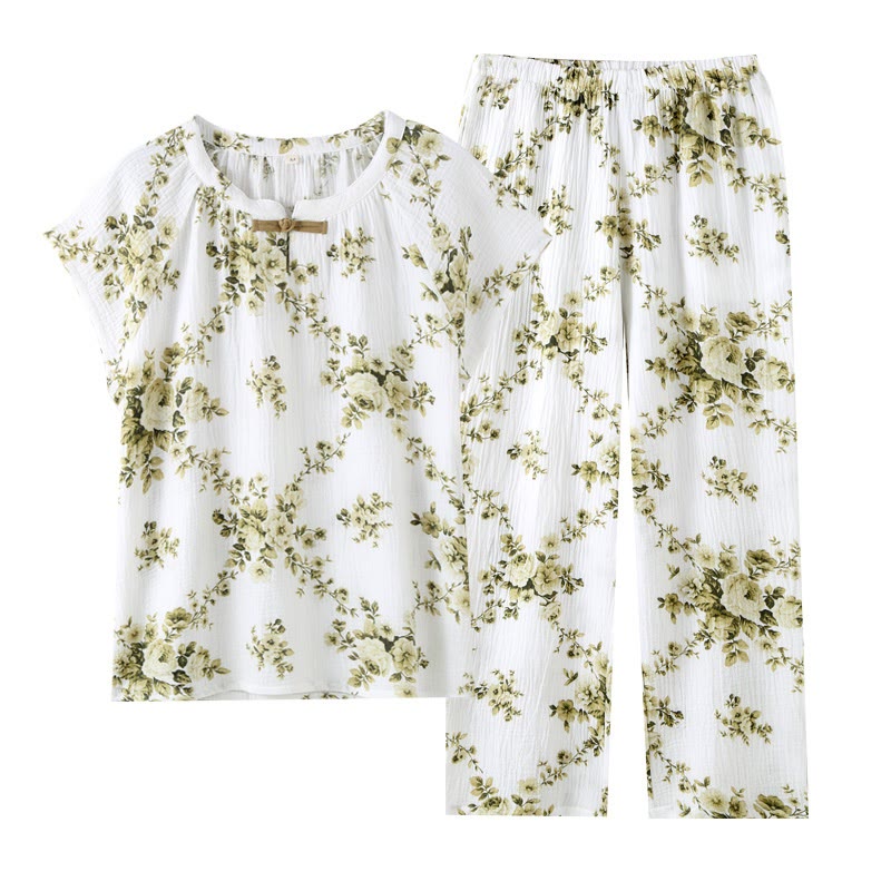 Ownkoti Vintage Peony Cotton Gauze Pajama Set - image 8