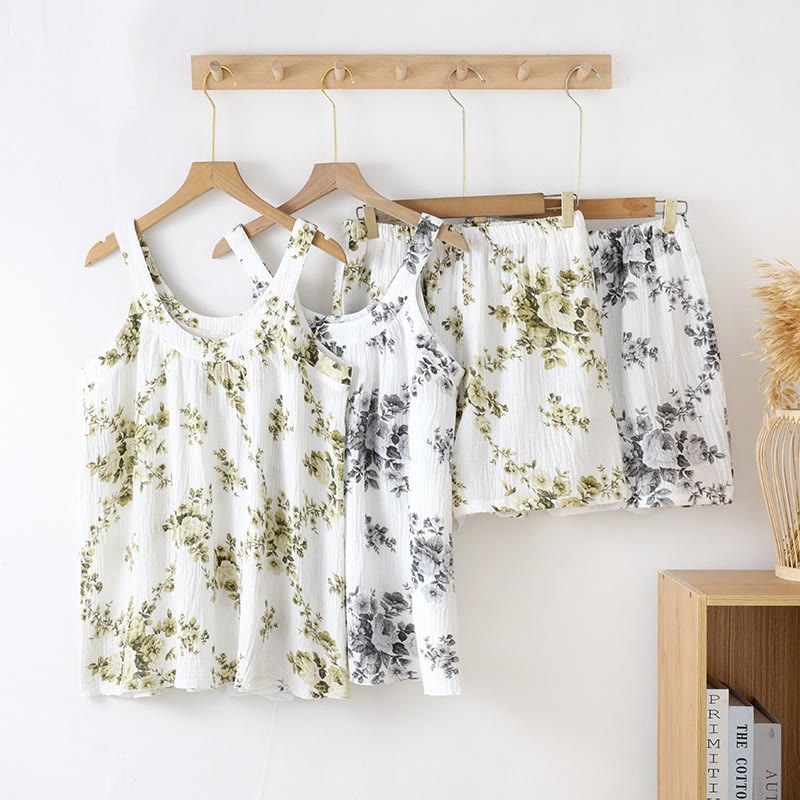 Ownkoti Peony Cotton Gauze Sleeveless Pajama Set - image 0