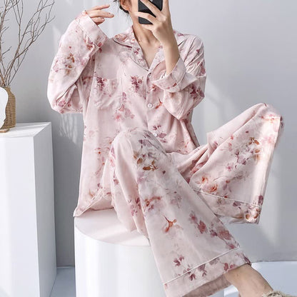 Ownkoti Pink Ink Wash Floral Pajama Set - image 3
