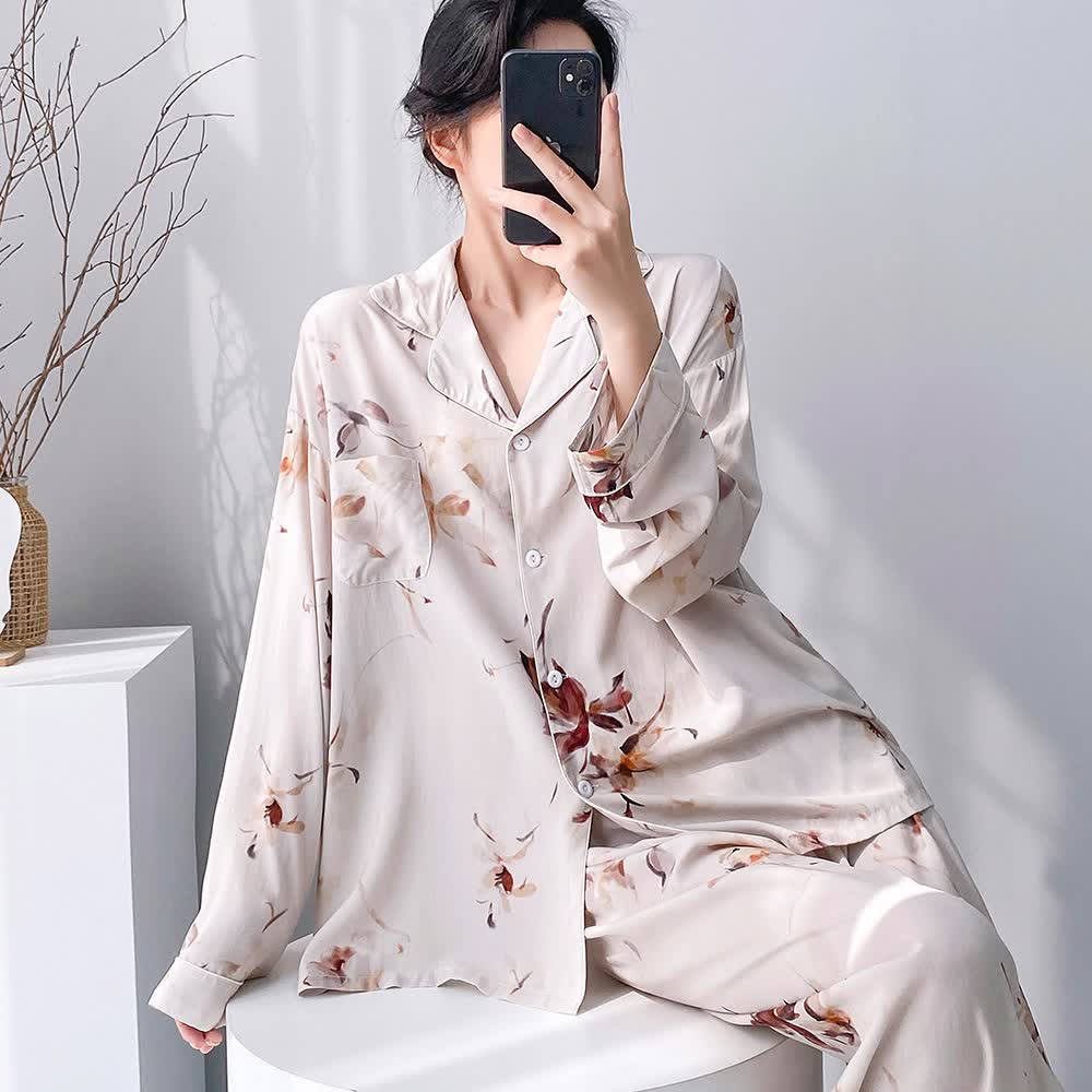 Ownkoti Artistic Style Floral Pajama Set - image 1