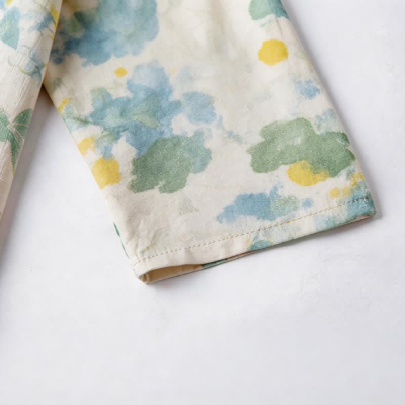 Ownkoti Oriental Artistic Watercolor Pajama Set - image 4