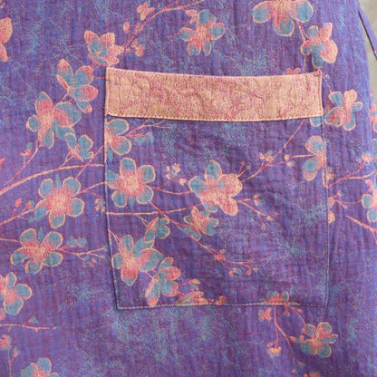 Ownkoti Branch & Floral Short Sleeve Cotton Robe - image 5