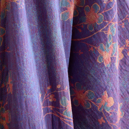 Ownkoti Branch & Floral Short Sleeve Cotton Robe - image 6