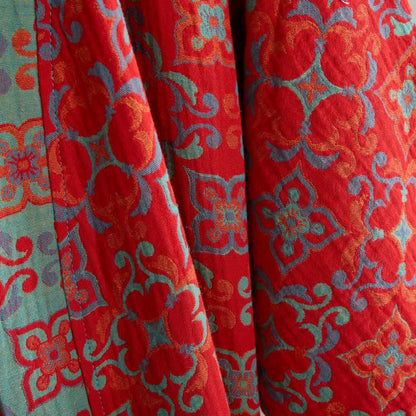 Ownkoti Vintgae Pattern Short Sleeve Cotton Robe - image 6