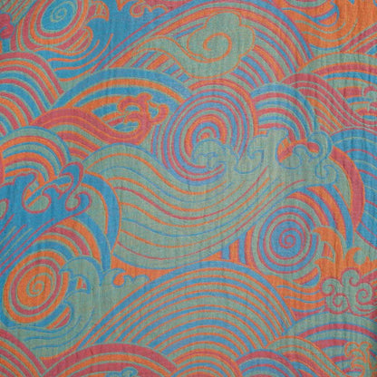 Ownkoti Vintgae Cloud Short Sleeve Cotton Robe - image 7