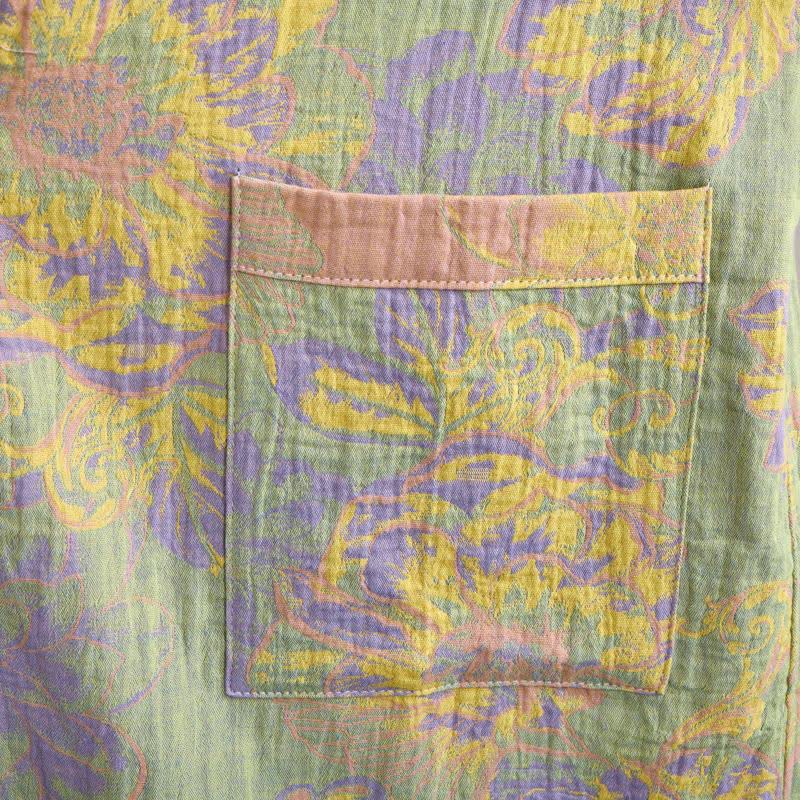 Ownkoti Artistic Floral Short Sleeve Cotton Robe - image 7