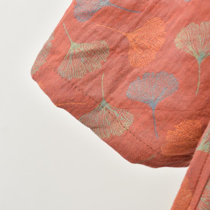 Ownkoti Ginkgo Leaf Cotton Gauze Yukata Robe - image 12