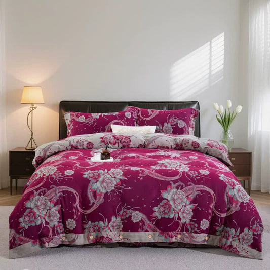 Ownkoti Luxury Peony Cotton Gauze Bedding Set(4PCS) - King - image 0