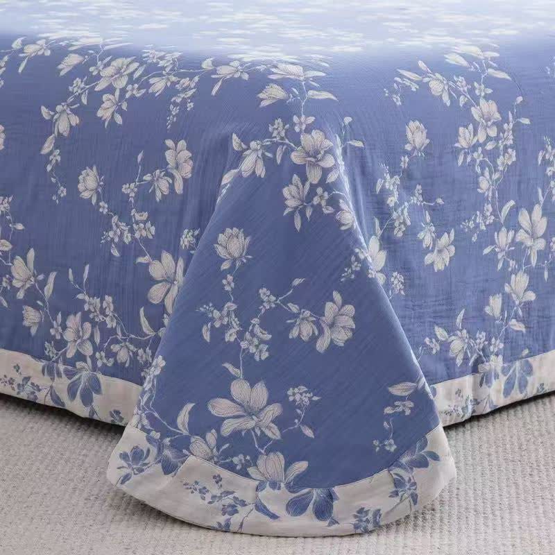 Ownkoti Blue Lily Cotton Gauze Bedding Set(4PCS) - image 3