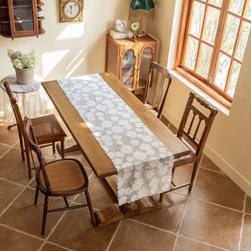 Ownkoti Camellia Jacquard Lace Table Runner - image 6