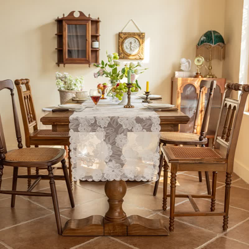 Ownkoti Camellia Jacquard Lace Table Runner - image 3