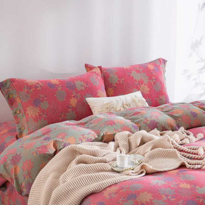 Ownkoti Rustic Maple Leaf Cotton Bedding Set(4PCS) - image 1