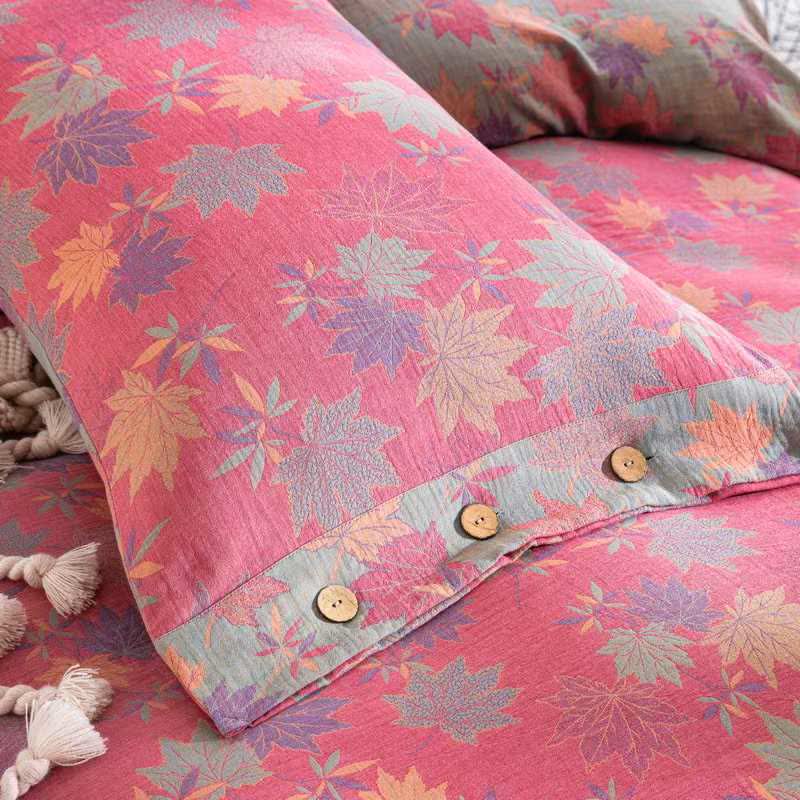 Ownkoti Rustic Maple Leaf Cotton Bedding Set(4PCS) - image 4