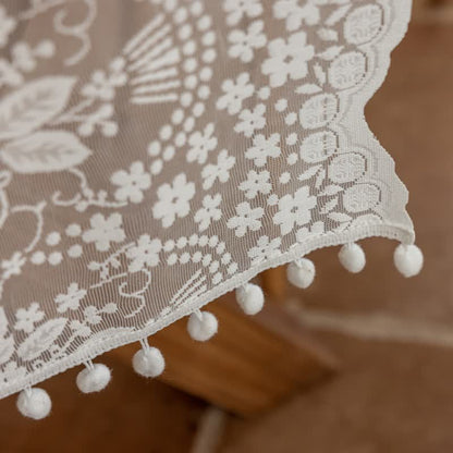 Ownkoti Floral Leaf Lace Tassel Table Runner - image 4