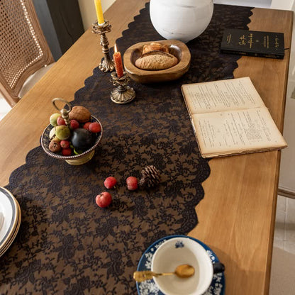 Ownkoti Elegant Floral Lace Tassel Table Runner - image 10