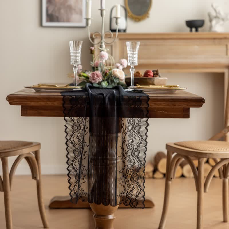 Ownkoti Floral Jacquard Lace Table Runner - image 7