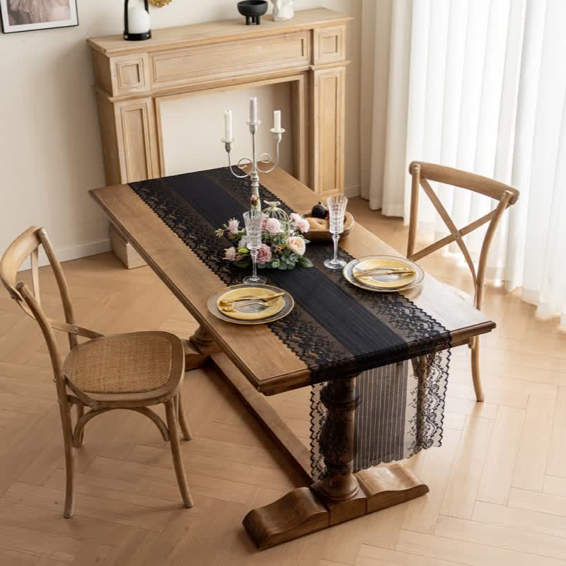 Ownkoti Floral Jacquard Lace Table Runner - image 5