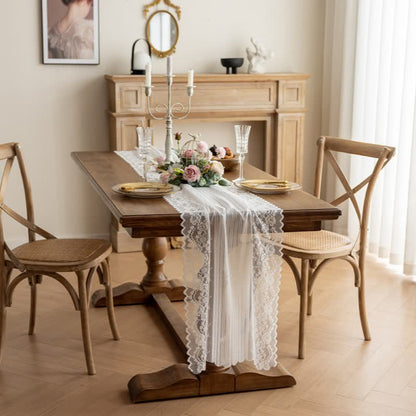 Ownkoti Floral Jacquard Lace Table Runner - image 2