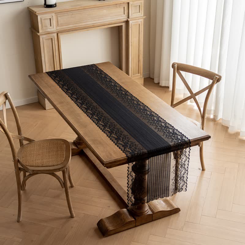 Ownkoti Floral Jacquard Lace Table Runner - image 6