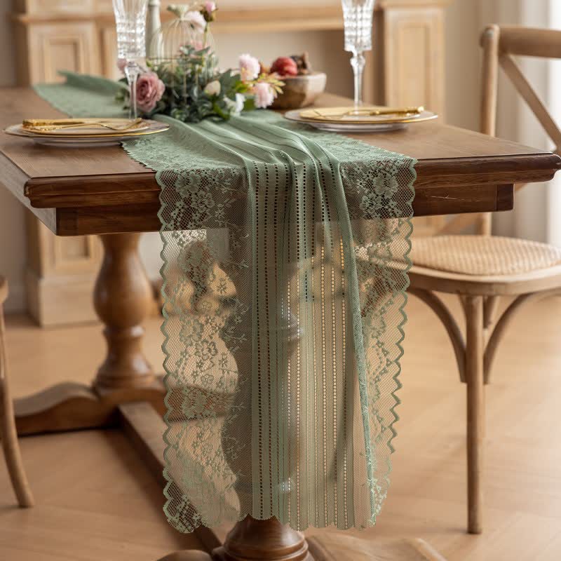 Ownkoti Floral Jacquard Lace Table Runner - image 11