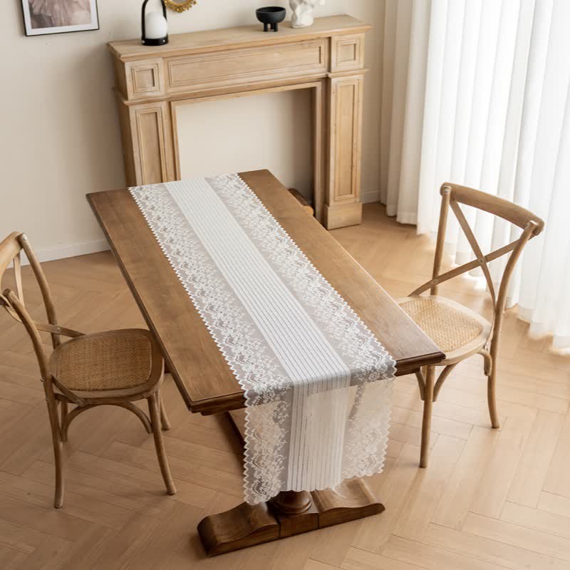 Ownkoti Floral Jacquard Lace Table Runner - image 3