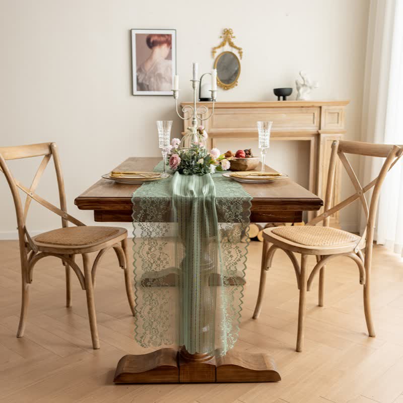 Ownkoti Floral Jacquard Lace Table Runner - image 10