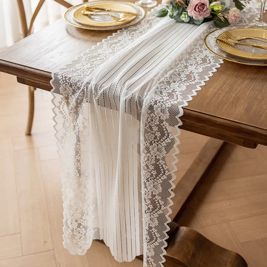 Ownkoti Floral Jacquard Lace Table Runner - image 0