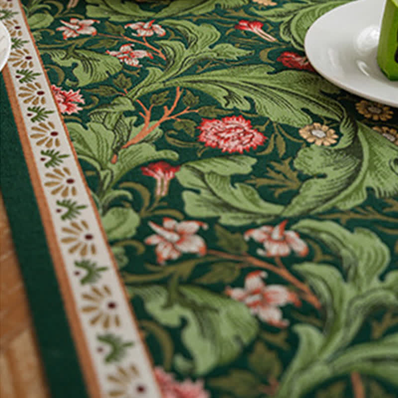 Ownkoti Tropical Leaf Jacquard Tassel Table Runner - image 7