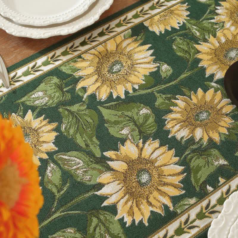 Ownkoti Sunflower Jacquard Tassel Table Runner - image 6